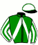 casaque portée par Vanmeerbeck J. jockey du cheval de course JAIDA DE MAY, information pmu ZETURF