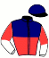 casaque portée par Ouvrie F. jockey du cheval de course JAZZY THORA, information pmu ZETURF
