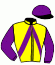 casaque portée par Frecelle Cl. jockey du cheval de course JACK RUSSELL, information pmu ZETURF