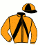 casaque portée par Prudhon T. jockey du cheval de course DERBY D'URZY, information pmu ZETURF