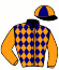 casaque portée par Raffin E. jockey du cheval de course GREG DE NIRO, information pmu ZETURF