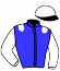 casaque portée par Dromigny T. jockey du cheval de course INFINIE RIGOLOTE, information pmu ZETURF