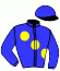 casaque portée par Abrivard A. jockey du cheval de course HALO AM, information pmu ZETURF