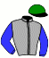 casaque portée par Herbeau E. jockey du cheval de course HILDA MARIA, information pmu ZETURF