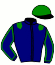 casaque portée par Thomain D. jockey du cheval de course IGOR DES CAILLONS, information pmu ZETURF