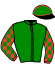 casaque portée par Gelormini G. jockey du cheval de course FLYING BRICKELL, information pmu ZETURF
