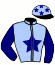casaque portée par Raffestin J. jockey du cheval de course FLASH DE CELLAND, information pmu ZETURF