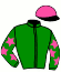 casaque portée par Mottier M. jockey du cheval de course GRAAL DU TRESOR, information pmu ZETURF