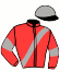 casaque portée par Norberg Mlle M. jockey du cheval de course JOYEUSE DU METZ, information pmu ZETURF