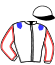 casaque portée par Barcelo Bisquerra Miq. J. jockey du cheval de course EASY MARCEAUX, information pmu ZETURF