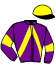 casaque portée par Lecoq M. jockey du cheval de course ESPIT CHUPITOS, information pmu ZETURF