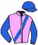 casaque portée par Brossard D. jockey du cheval de course INTER D'OO, information pmu ZETURF