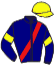 casaque portée par Ricart J. Y. jockey du cheval de course DETROIT ACE, information pmu ZETURF
