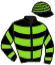 casaque portée par Nivard F. jockey du cheval de course JET DE CANVILLE, information pmu ZETURF