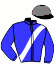 casaque portée par Ploquin Pau. Ph. jockey du cheval de course LOADED LEILA, information pmu ZETURF