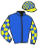 casaque portée par Abrivard A. jockey du cheval de course KENNEDY FRANCE, information pmu ZETURF