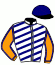 casaque portée par Lherete A. jockey du cheval de course INITIALE HERAULT, information pmu ZETURF