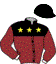 casaque portée par Baudouin L. jockey du cheval de course LET IT BE VP, information pmu ZETURF
