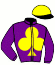 casaque portée par Gelormini G. jockey du cheval de course EN CHOEUR FERFAY, information pmu ZETURF