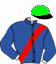casaque portée par Rochard B. jockey du cheval de course GONNABE SHADOW, information pmu ZETURF