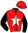 casaque portée par Huchede T. jockey du cheval de course GENIALE STAR, information pmu ZETURF