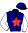 casaque portée par Bachelot T. jockey du cheval de course MONTICELLI (FR), information pmu ZETURF