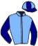 casaque portée par Favriaux Mal. jockey du cheval de course CITY SKY, information pmu ZETURF