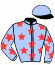casaque portée par Jacob Mlle C. jockey du cheval de course GENERAL TURGOT (FR), information pmu ZETURF