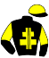casaque portée par Briand Y. A. jockey du cheval de course ILLICO DE LOIRON (FR), information pmu ZETURF