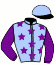 casaque portée par Ruet B. jockey du cheval de course CACHOU D'EM (FR), information pmu ZETURF