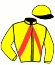 casaque portée par Fedry B. jockey du cheval de course ECLAIR DE L'ETANG (FR), information pmu ZETURF