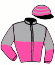 casaque portée par Lavigne Y. jockey du cheval de course DRAGUEUR D'AZUR, information pmu ZETURF