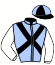 casaque portée par Ruet B. jockey du cheval de course IDYLLE DU MESNIL, information pmu ZETURF