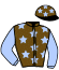 casaque portée par Biron R. jockey du cheval de course ELMIO DU PAC, information pmu ZETURF