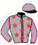 casaque portée par Chauve-laffay Q. jockey du cheval de course HIBISCUS D'ANGELY, information pmu ZETURF