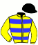 casaque portée par Desoutter Mlle N. jockey du cheval de course HIPPARION (AQ), information pmu ZETURF
