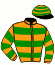 casaque portée par Duchene Med. jockey du cheval de course BATMAN ROYAL, information pmu ZETURF
