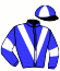 casaque portée par Siaffa G. jockey du cheval de course GUAIPARD, information pmu ZETURF