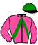 casaque portée par Dominois Mlle P. jockey du cheval de course VIESNA (FR), information pmu ZETURF