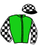 casaque portée par Crastus A. jockey du cheval de course ALIYAHJONH (FR), information pmu ZETURF
