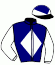 casaque portée par Poirier Mlle C. jockey du cheval de course IMAGE VAGABONDE (AQ), information pmu ZETURF