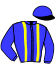 casaque portée par D' Andigne O. jockey du cheval de course IRISH POINT (AQ), information pmu ZETURF