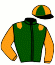 casaque portée par Mendizabal I. jockey du cheval de course ZALTAR, information pmu ZETURF
