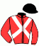 casaque portée par Seigneul A. jockey du cheval de course EXIMIA, information pmu ZETURF