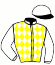 casaque portée par Madamet A. jockey du cheval de course BEST ROCKMAN, information pmu ZETURF