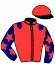 casaque portée par Masure G. jockey du cheval de course CHAPTAL, information pmu ZETURF