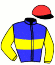 casaque portée par Demuro C. jockey du cheval de course SHALLOW, information pmu ZETURF