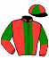 casaque portée par Demuro C. jockey du cheval de course ALBUKHTURI, information pmu ZETURF
