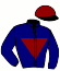 casaque portée par Besnier H. jockey du cheval de course MISS KENT, information pmu ZETURF