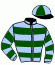 casaque portée par De Chitray A. jockey du cheval de course TEMPOLKA, information pmu ZETURF